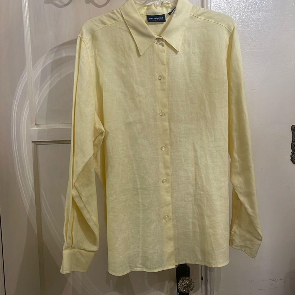 Linen Long Sleeve Shirt/ Blouse - Picture 1 of 5